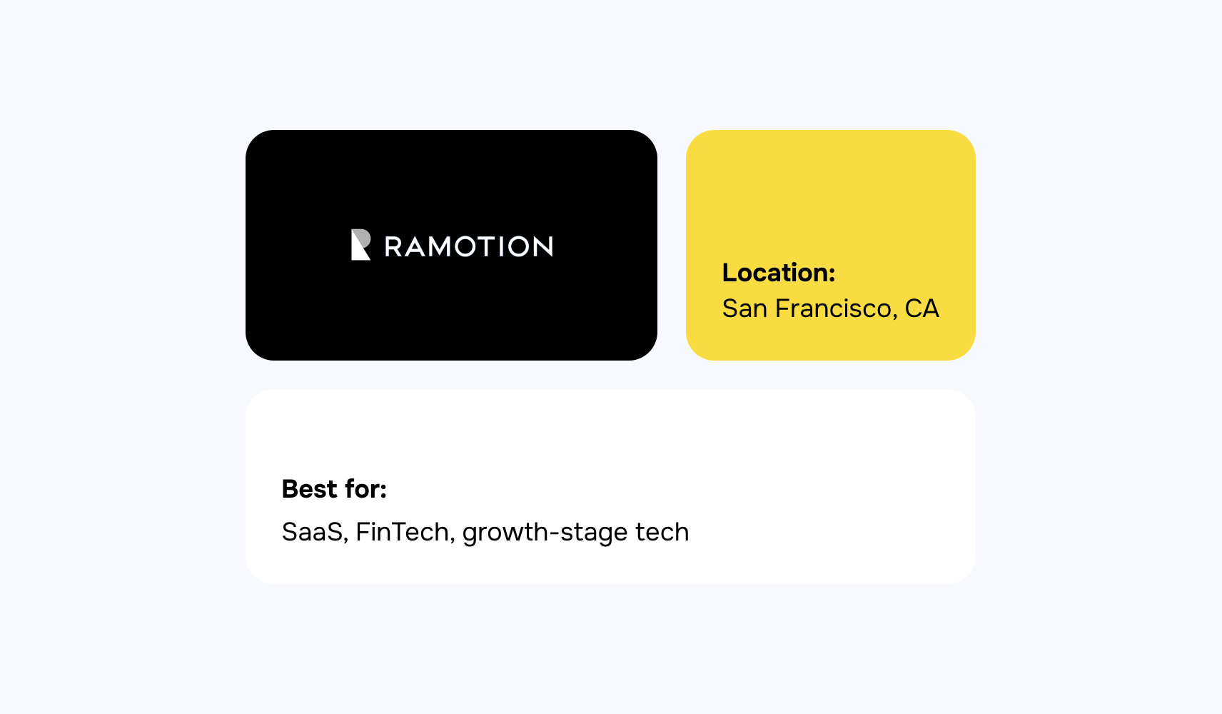 Image: Ramotion Location - San Francisco, CA Best for - SaaS, FinTech, growth-stage tech